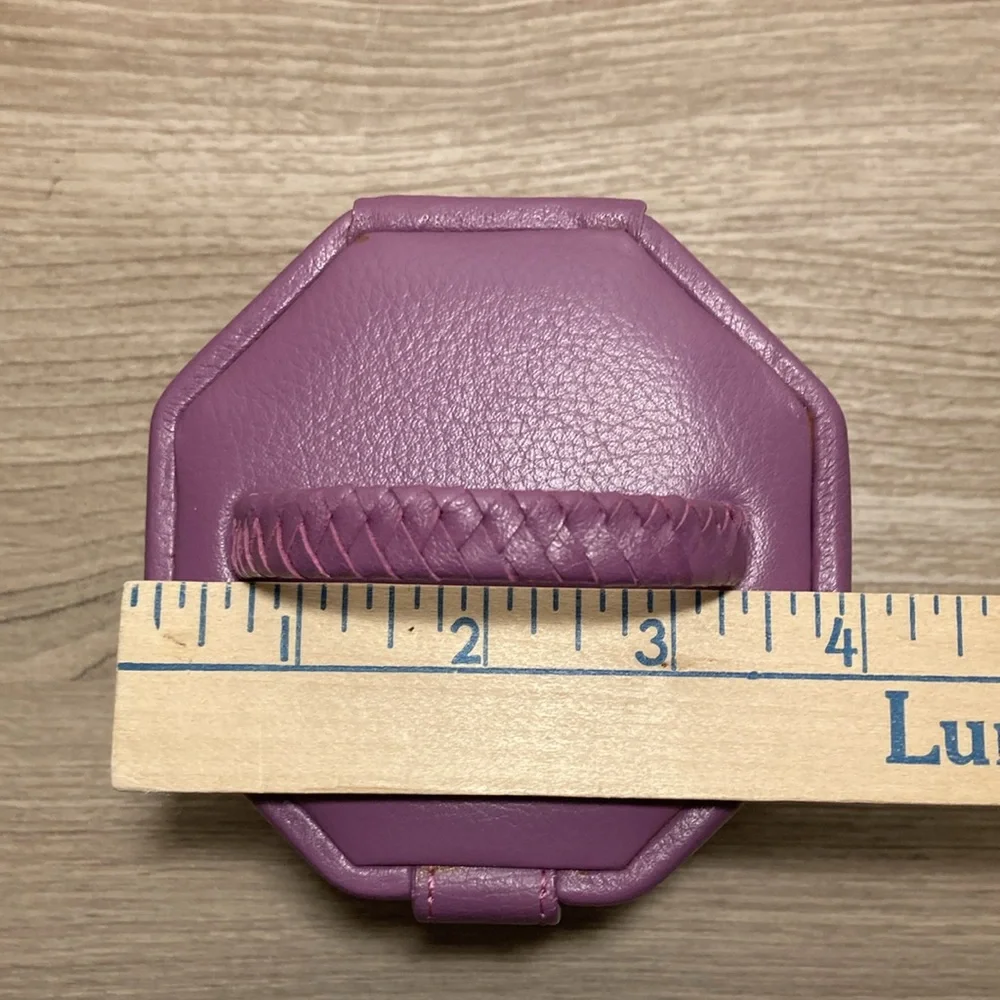 Guang Tong leather jewelry box Purple Hexagonal New no box
